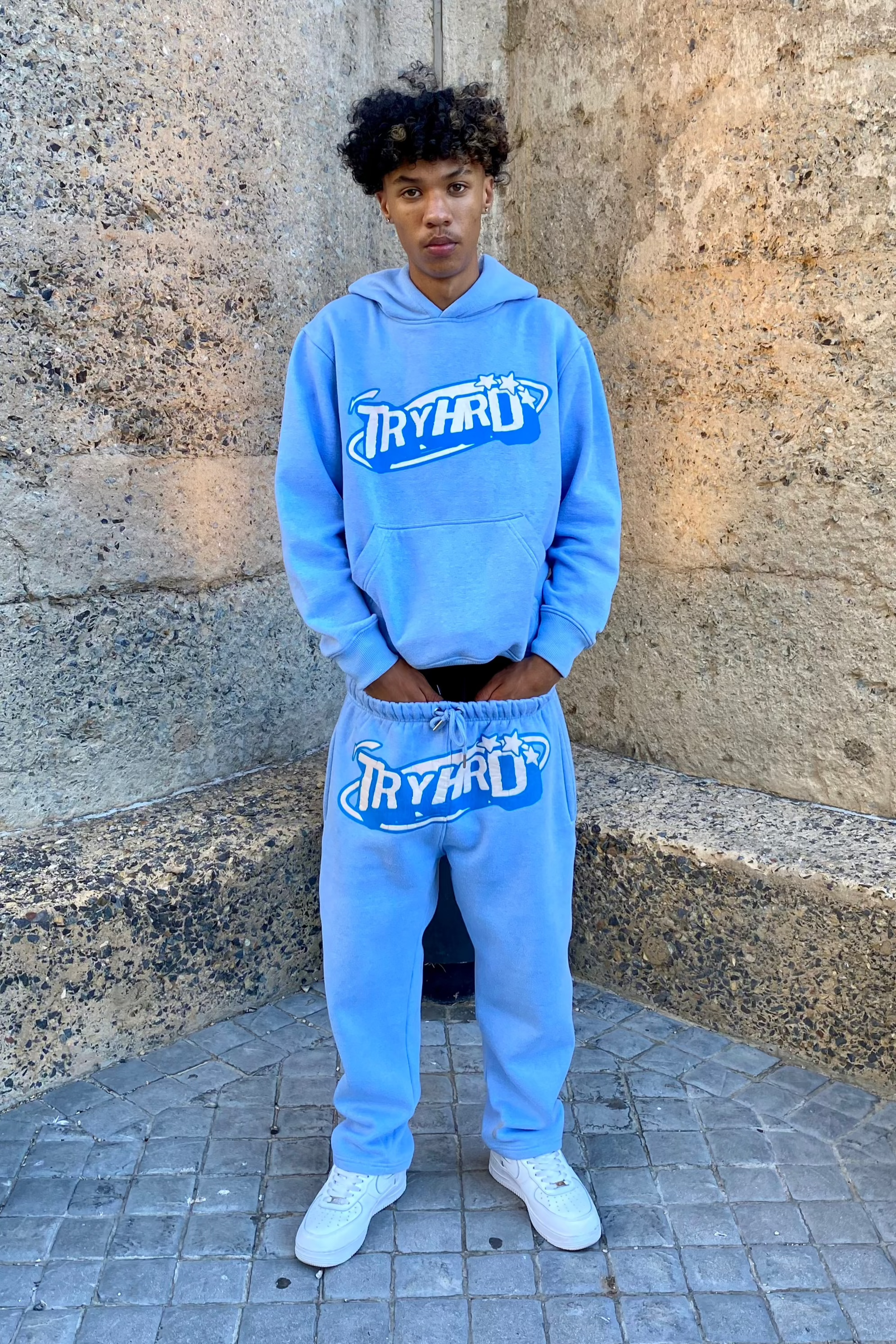 TYSQ Puff-Print Tracksuit - Blue