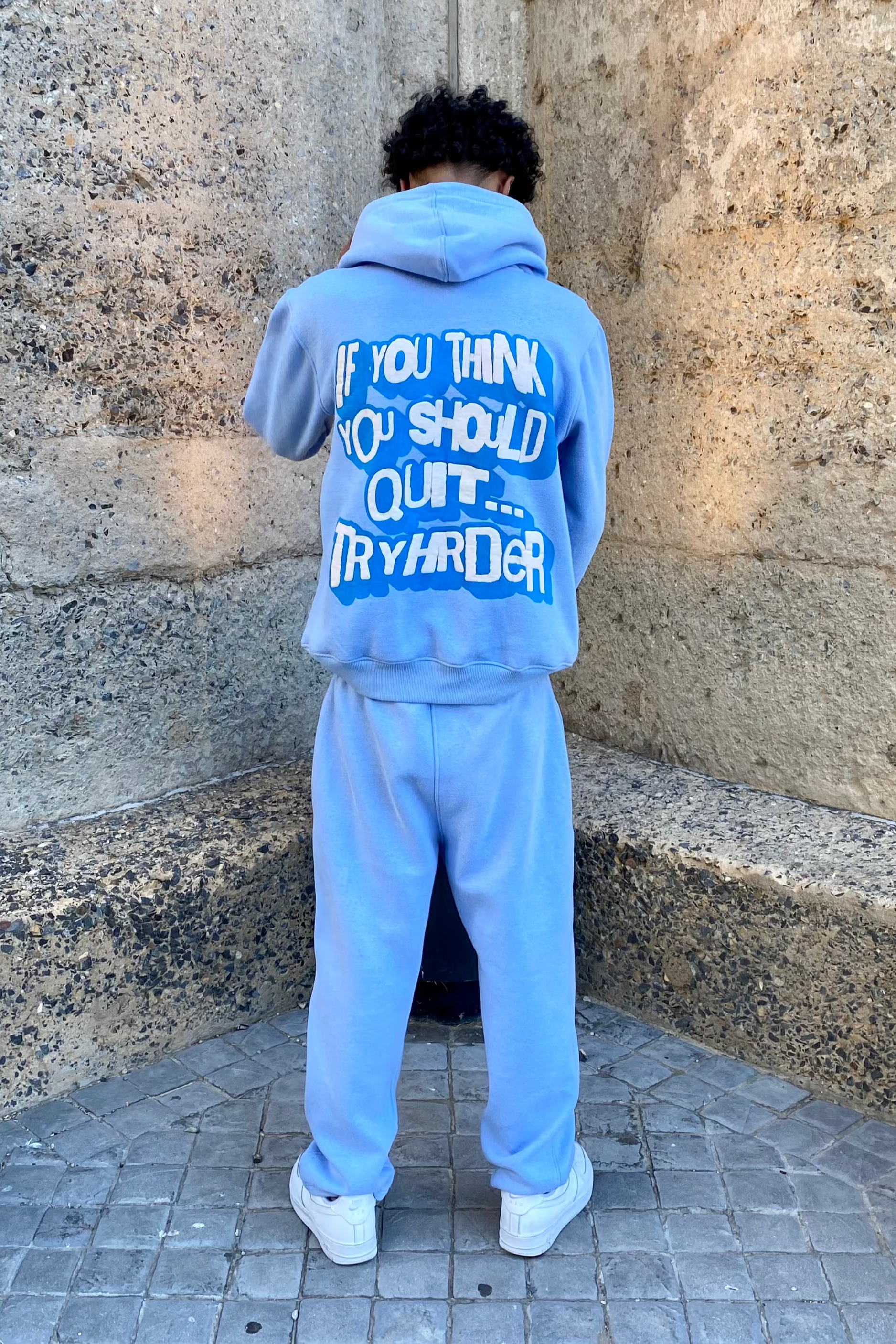 TYSQ Puff-Print Tracksuit - Blue