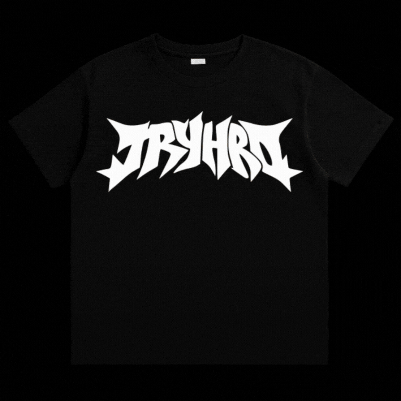 Night Discipline Tee: black TryHrd T-shirt in a custom print colour