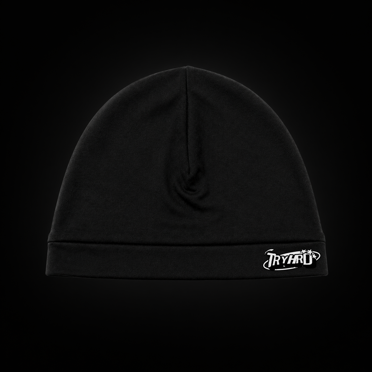 OG TryHrd Skull Cap: black beanie with the TryHrd script on the cuff