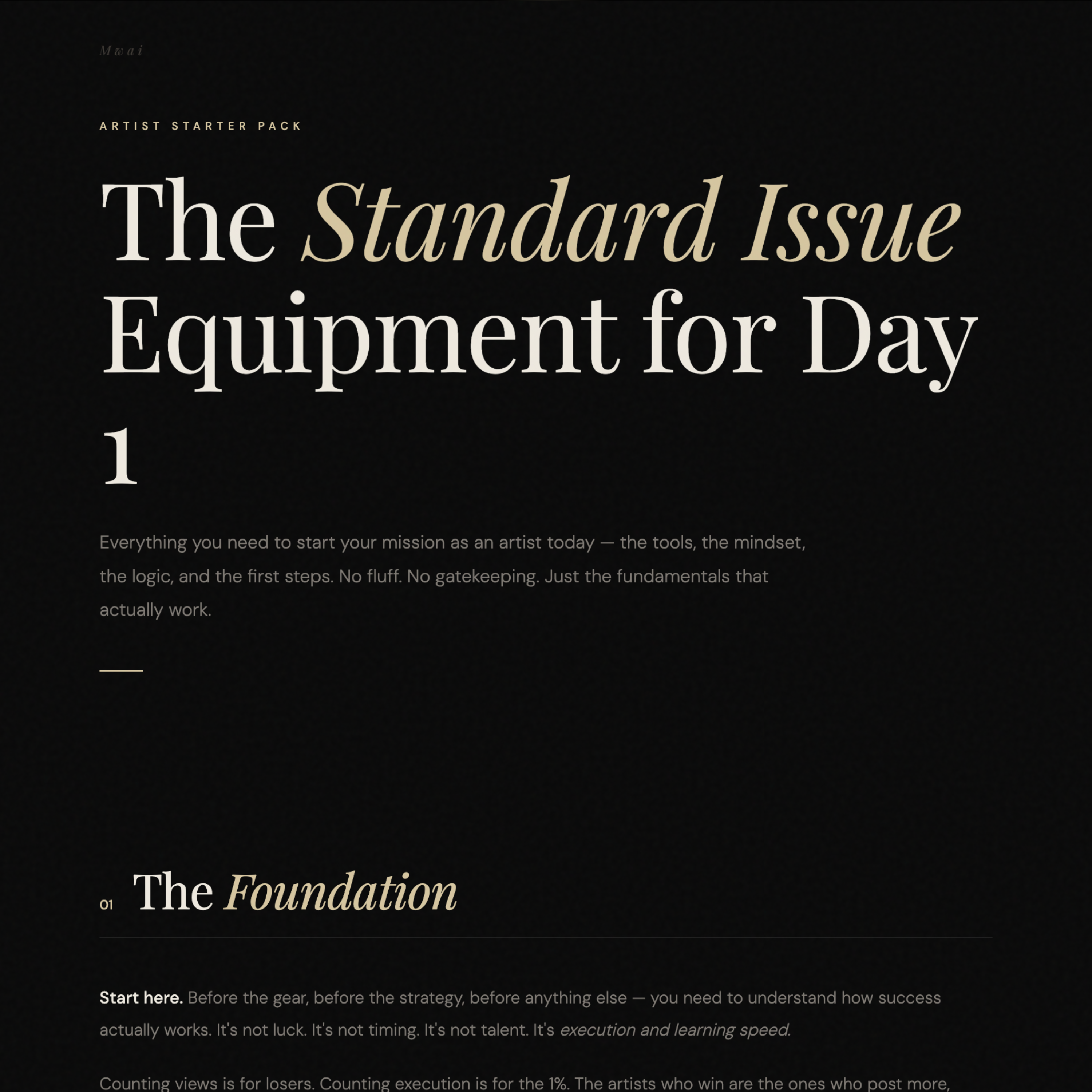 THE ARTIST STARTER PACK