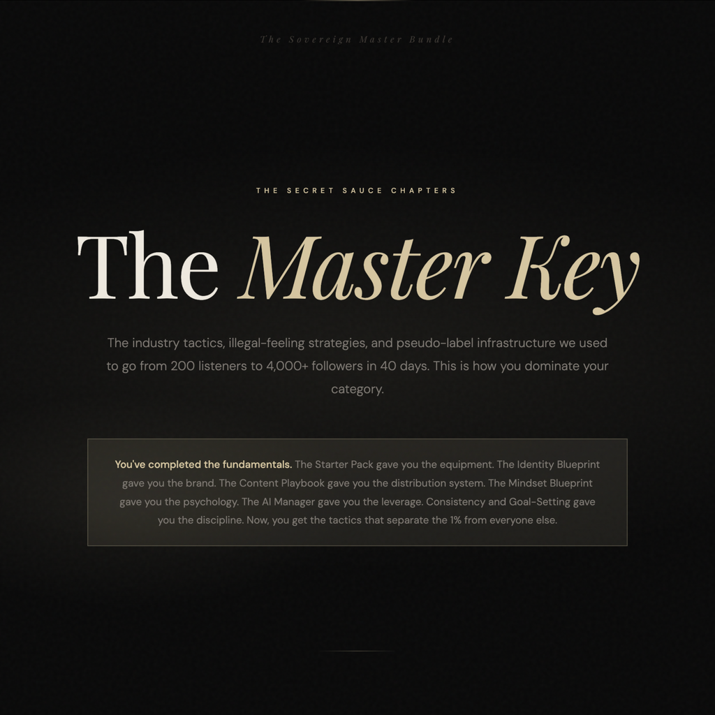 The Sovereign Master Bundle + Master Key by Mwai